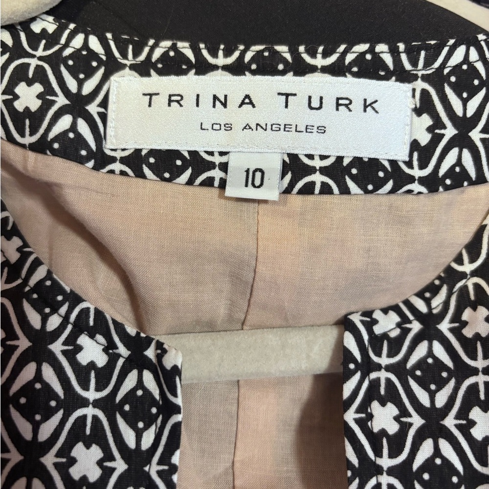 Trina Turk Monochrome Geometric Dress - Picture 3 of 4